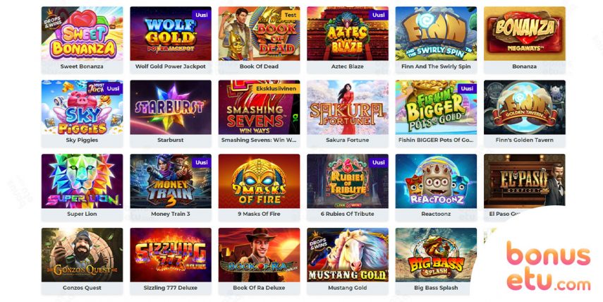 boost casino pelivalikoima