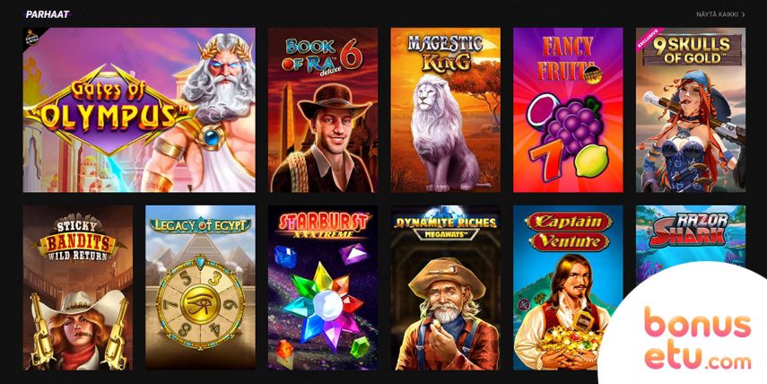 betinia casino pelivalikoima