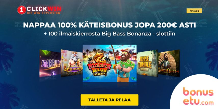 1clickwin bonus tarjous