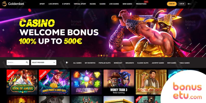 goldenbet casino pelivalikoima