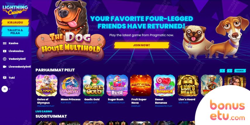 lightning casino etusivu
