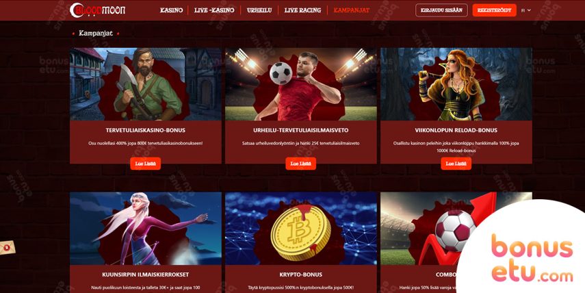 blood moon casino bonukset