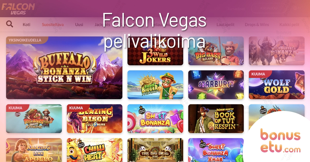 Falcon Vegas pelivalikoima