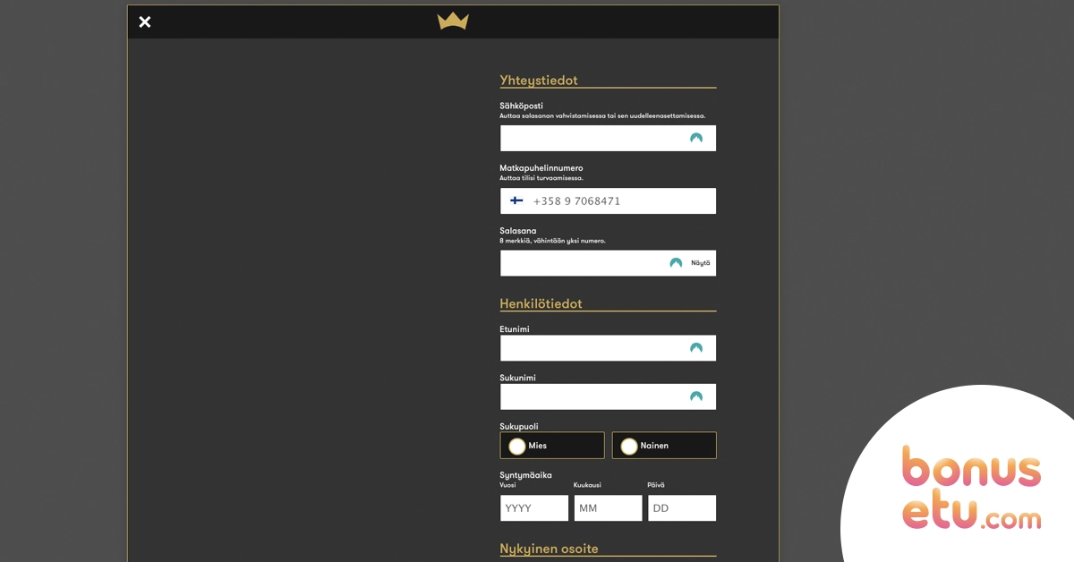 Intercasino rekisteröityminen