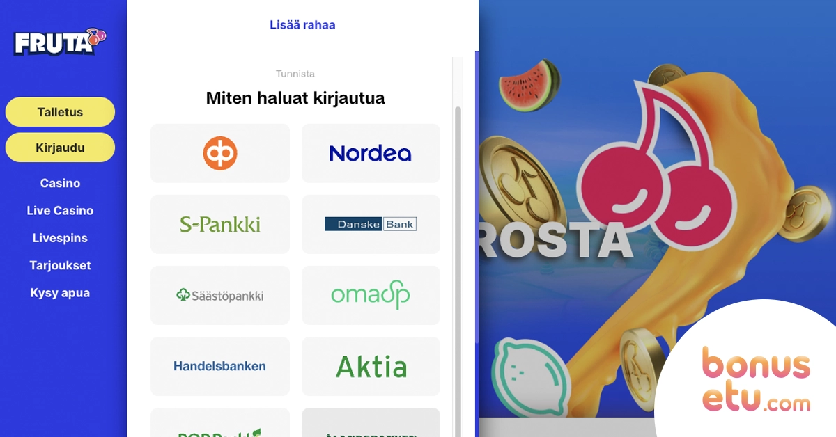 Fruta casino rekisteröityminen