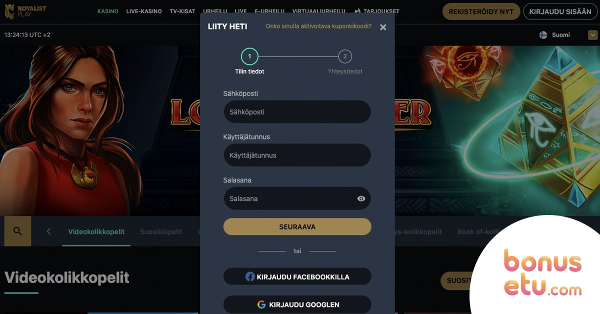 Royalist Play Casino rekisteröityminen