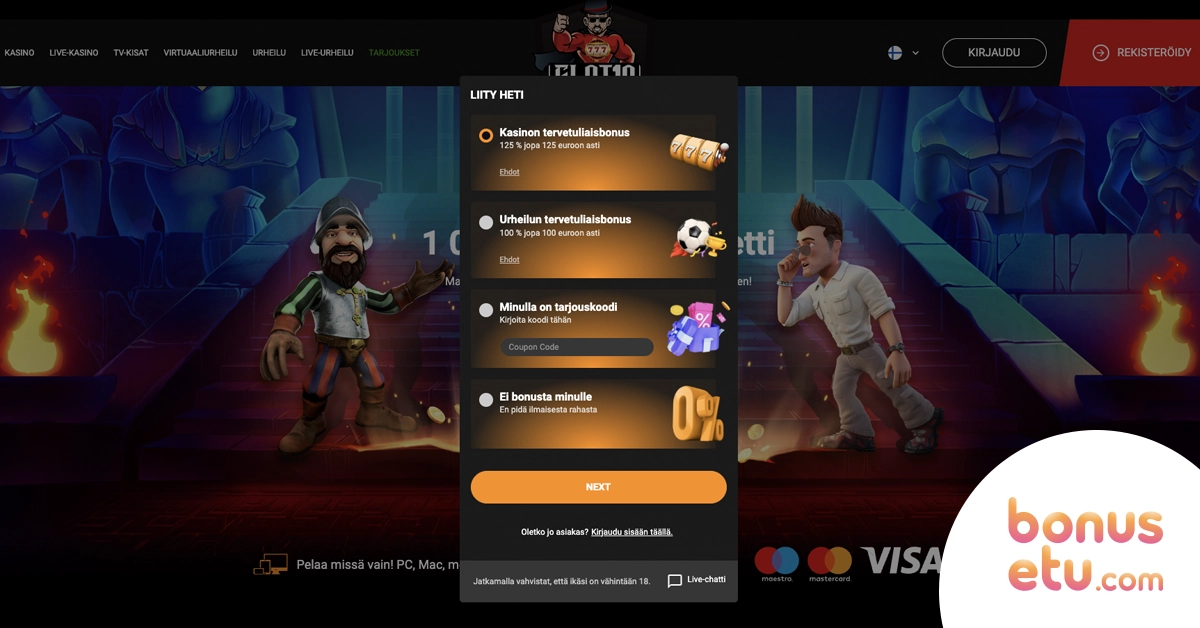 Slot 10 rekisteröityminen