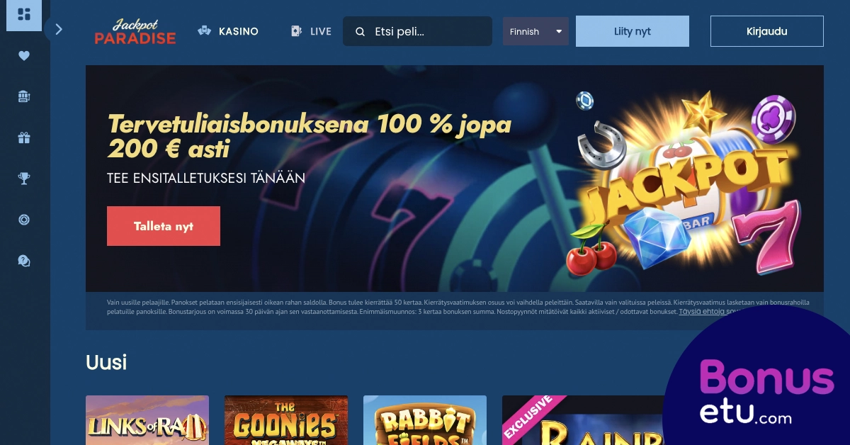Jackpot paradise etusivu