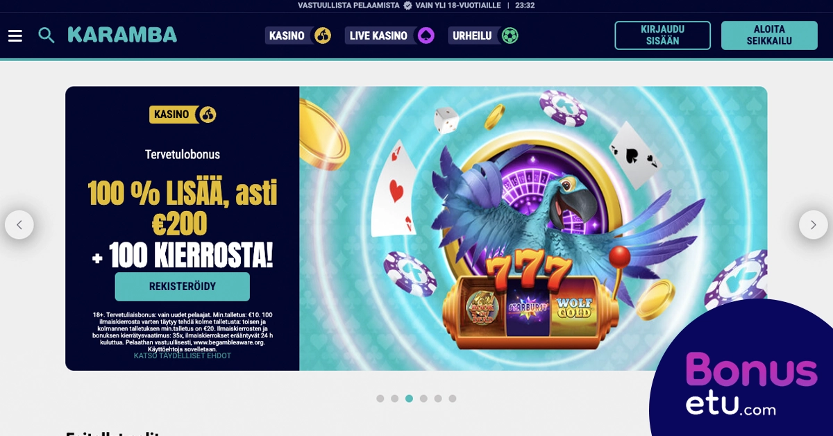Karamba casino etusivu