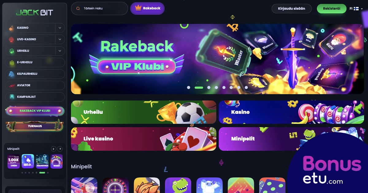 Jackbit casino etusivu