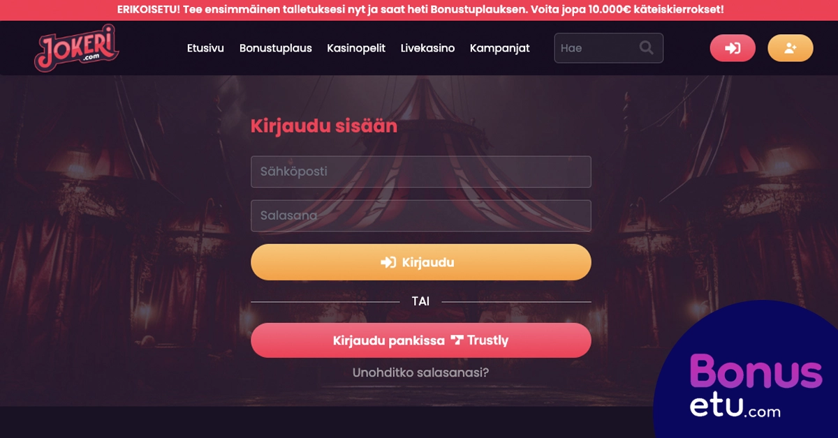 Jokeri casino rekisteröityminen