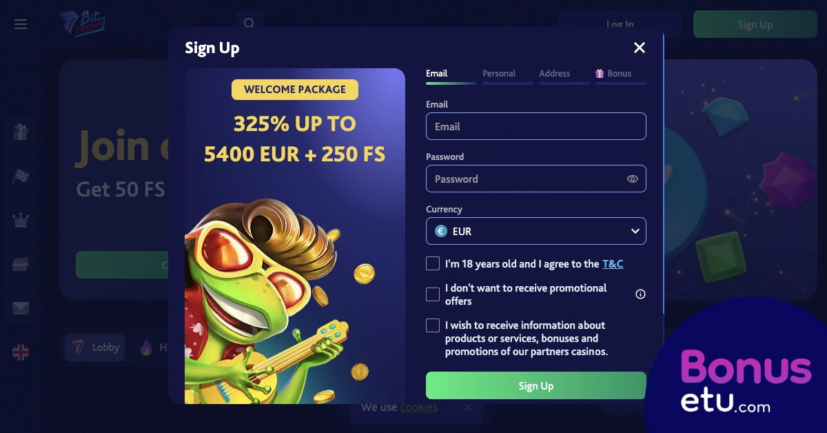 7Bit casino rekisteröityminen