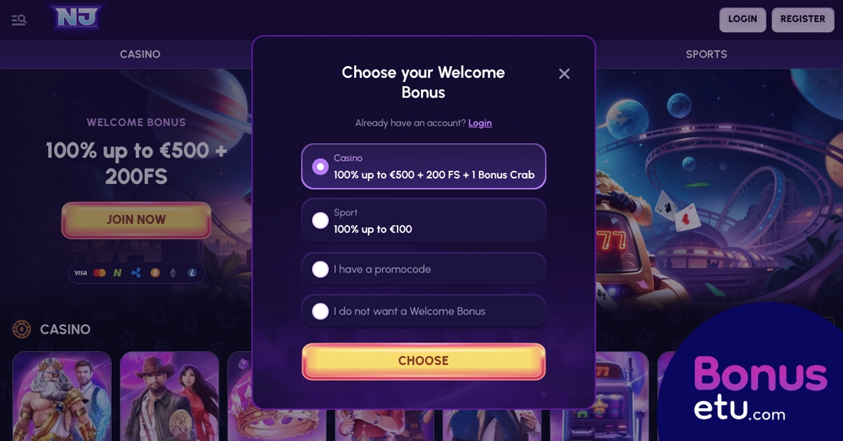 Nova Jackpot rekisteröityminen