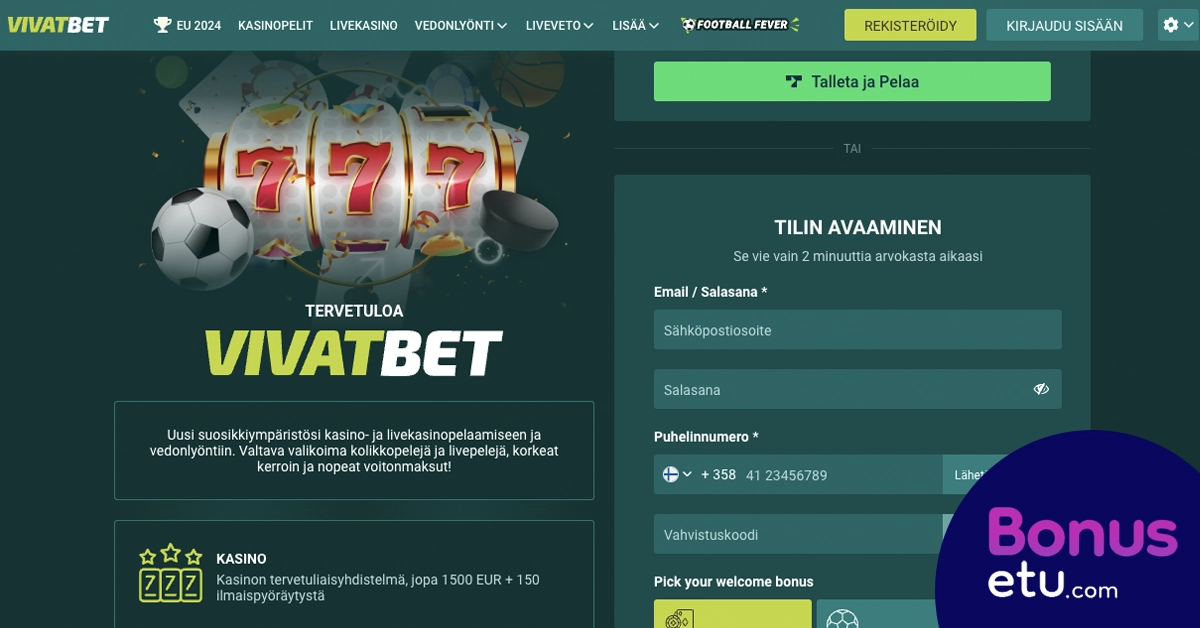 Vivatbet rekisteröityminen