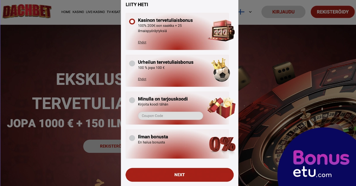 Dachbet rekisteröityminen