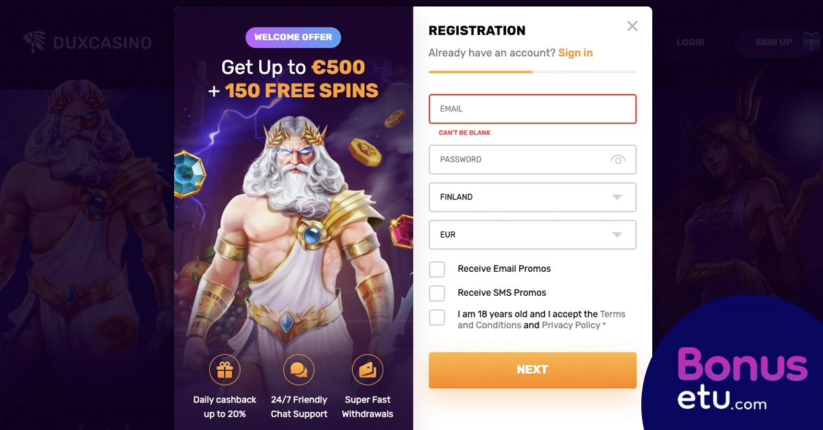 Dux casino rekisteröityminen