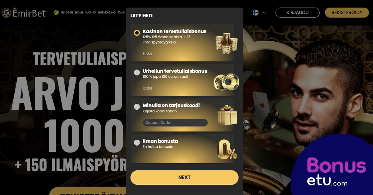 Emirbet casino rekisteröityminen
