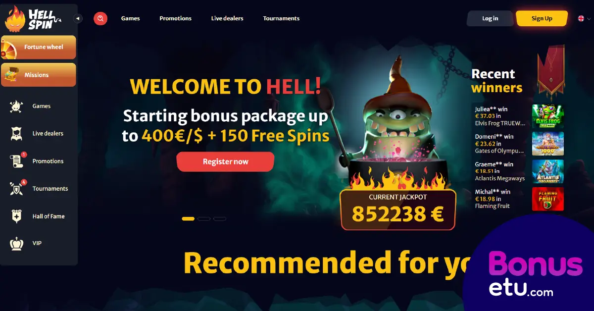 hellspin casino etusivu