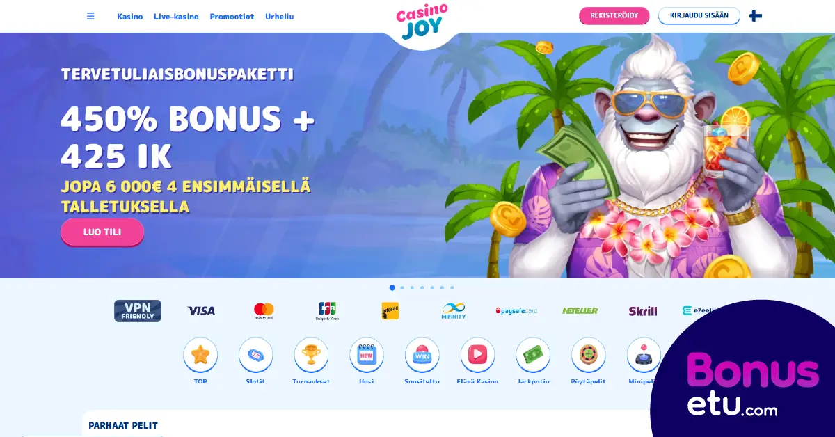 casino joy arvostelu etusivu