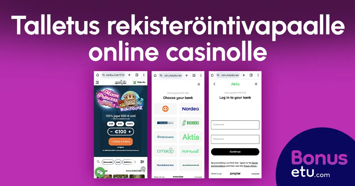 talletus rekisteröintivapaalle online casinolle